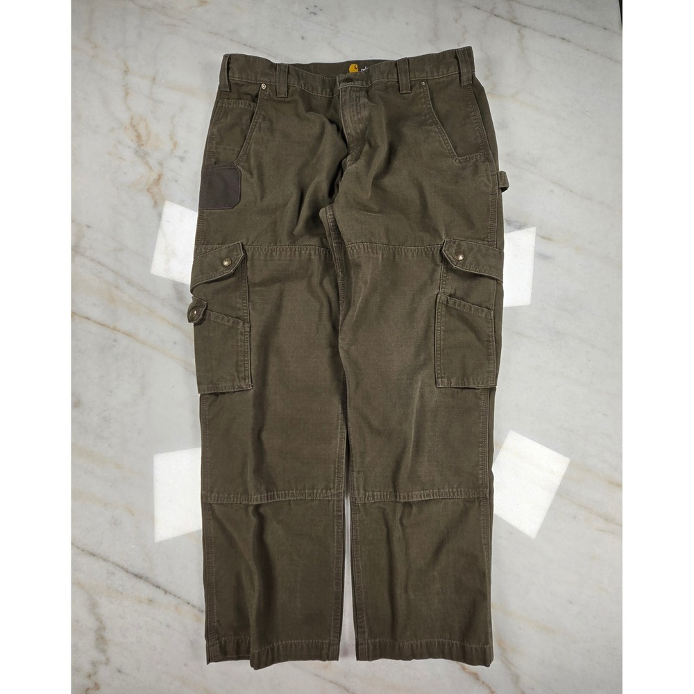 Carhartt Cargo Pants Mens 38x32‎ Dark Coffee B342 Ripstop Workwear Gorpcore